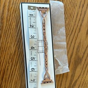 Rose Gold Chain Link Watch Band For Apple